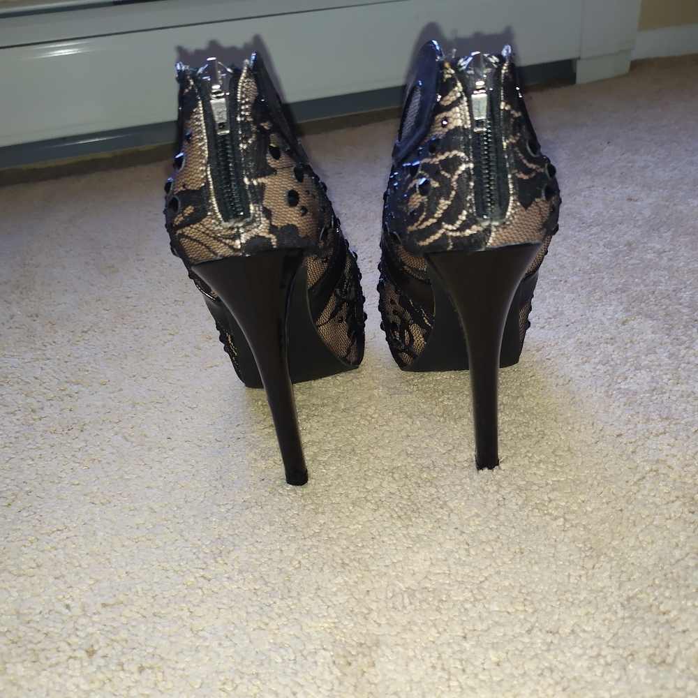 Eva & Zoe Heels Black Ankle Boots Papeete size 7 - Picture 3 of 6